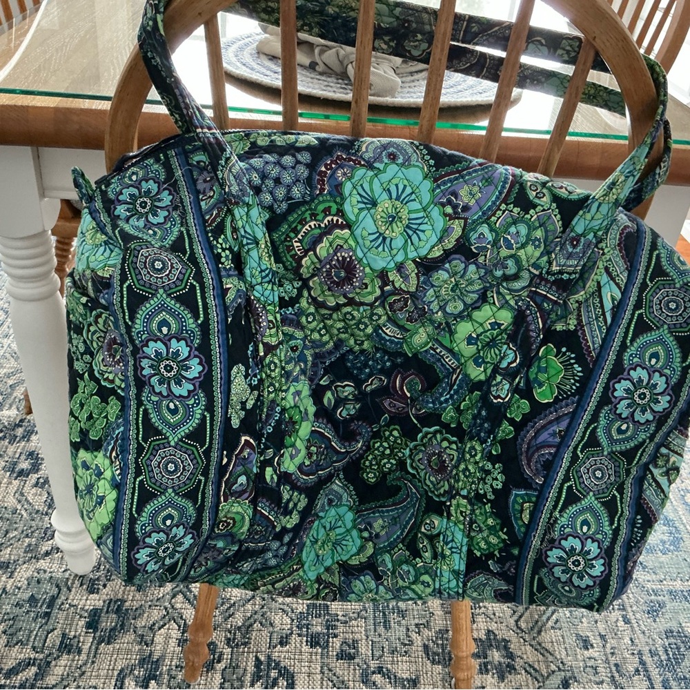Vera Bradley Blue and Green Paisley Tote